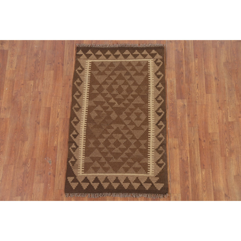 Reversible Wool Kilim Oriental Rug 3x4
