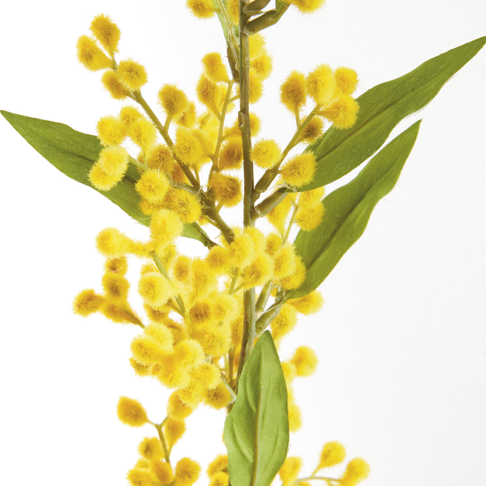 Mimosi Realistic Faux Mimosa Stems 27.5 in. in Yellow