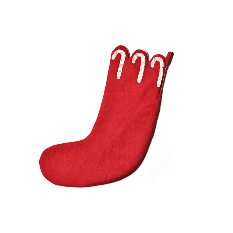 Reversible Candy Cane Scallop Provence Stocking