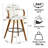 Modern Upholstered Leather Swivel 26 inch Counter Stools-970617111-946826345