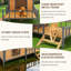 Grande cabane extérieure en bois 67 po x 32,7 po avec toit en asphalte imperméable-2017755767