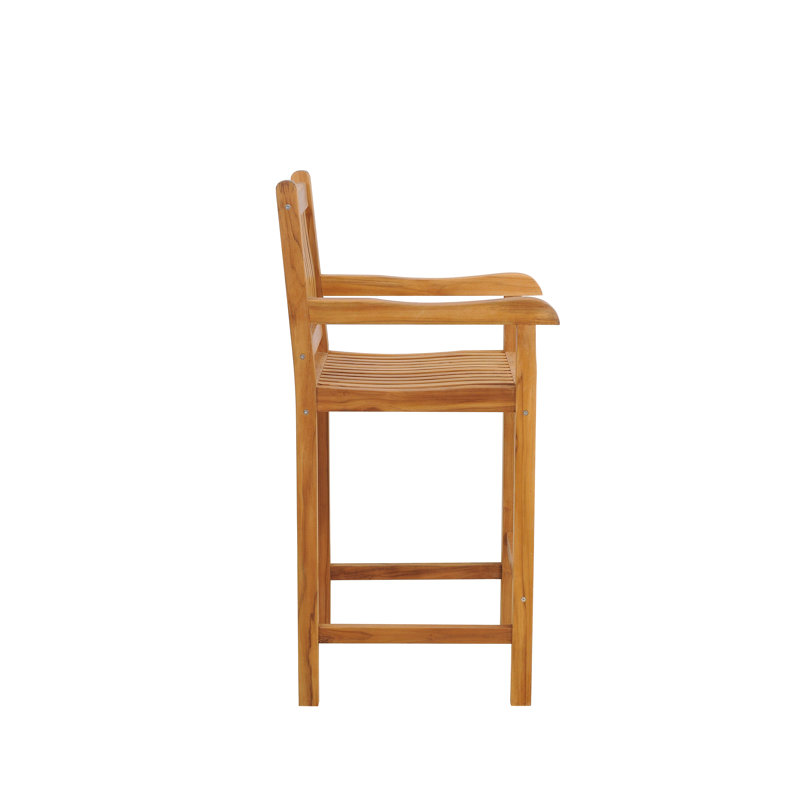 Elzas Outdoor Teak Bar Stool