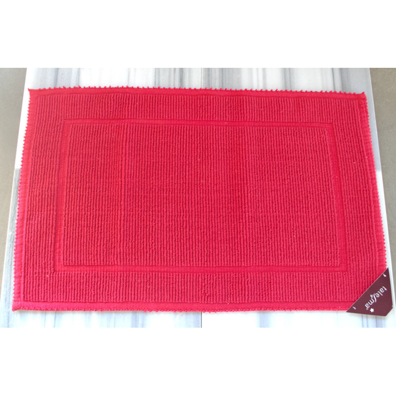 DIAMOND Turkish Cotton Bath Rug, 24"W x 40"L, Red