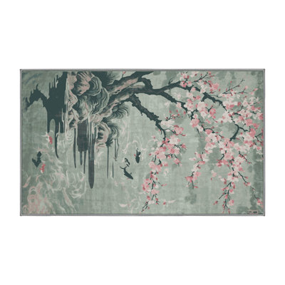 Tapis brun soyeux et moelleux