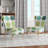 Upholstered Floral Side Chair - Modern floral Accent Chair-90396840