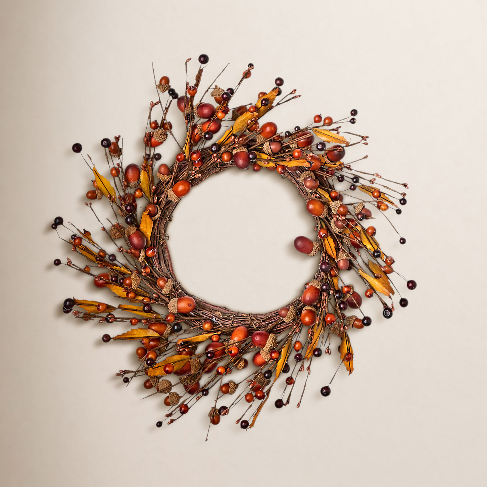 14" Acorn Thanksgiving Wreath