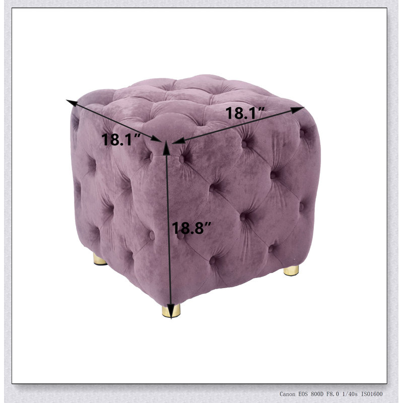 Repose-pieds rembourré en velours moderne, petite table de bout exquise, repose-pieds moelleux, fauteuil de maquillage, siège confortable pour le salon, la chambre à coucher et l'entrée