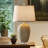 Iftikar 24" H  Table Lamp with Drum Cotton Shade