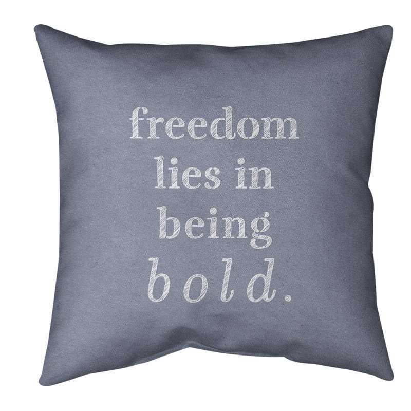 Coussin de sol, 28 po x 28 po, Bleu / Blanc