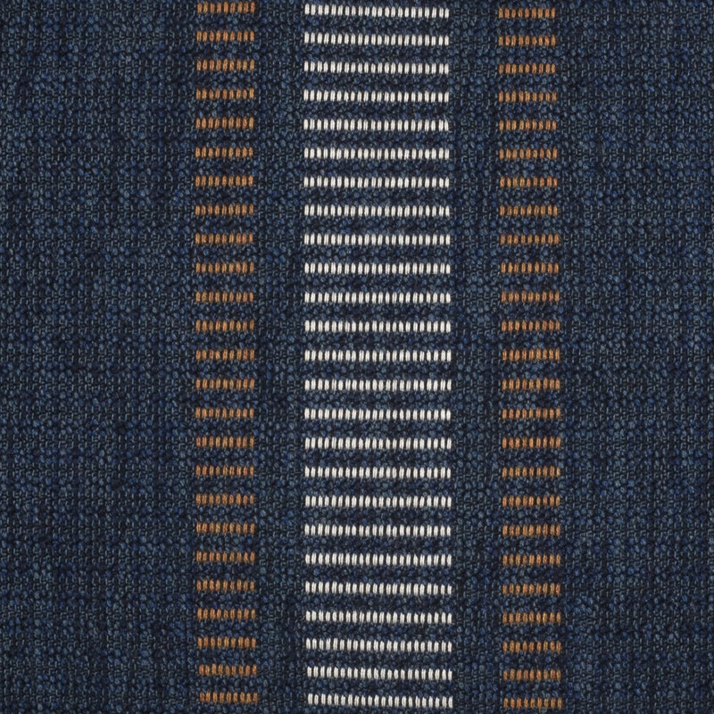 Journey Striped Square Indoor / Outdoor Pillow Cover & Insert, 22"H x 22"W, Polyester, Indigo Striped