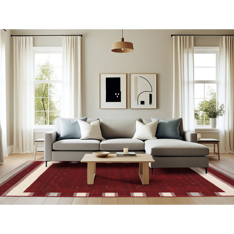 Tapis beige/brun contemporain, Rectangle 6 pi 0 po x 9 pi 0 po