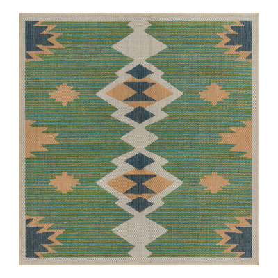 Lauryn Machine Woven Moroccan Indoor and Outdoor Area Rug 