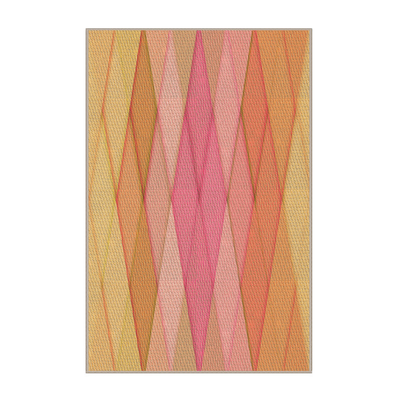 Geometric Indoor Rug, Rectangle 2' x 4'