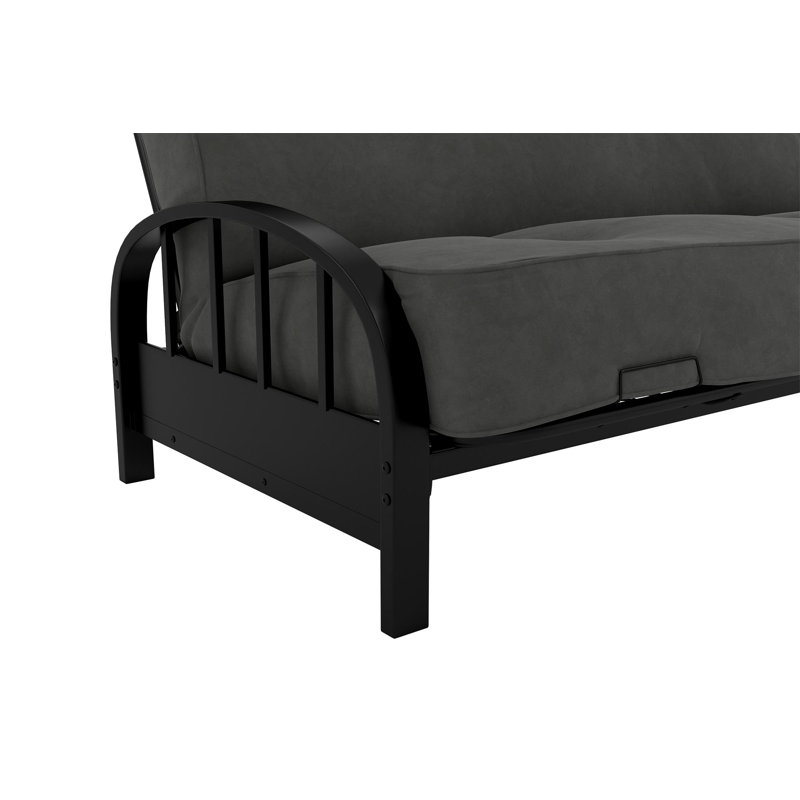 Structure de futon de 76,5 po Richards, Noir