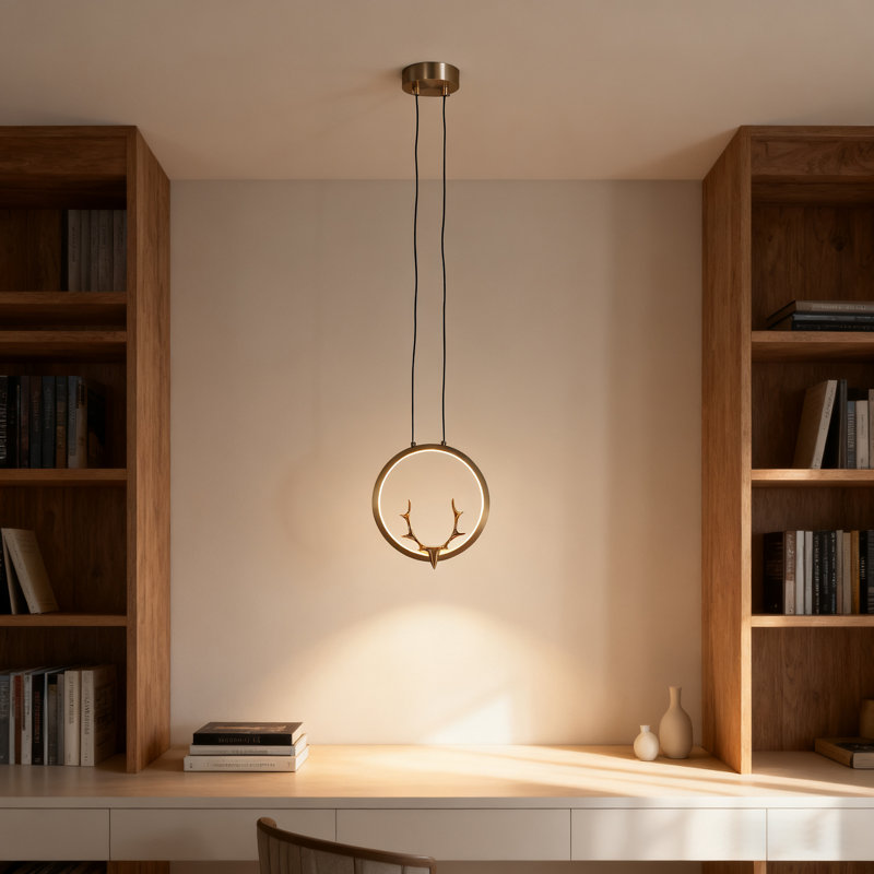 7.9-Inch Led Antler Bedside Pendant