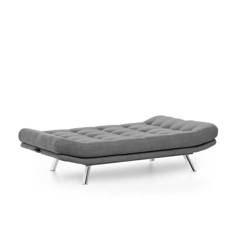 Canapé sans accoudoirs 23 po, 100 % polyester gris