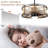 24" Outdoor Ceiling Fan with Dimmable LED Light, 6 Speeds Reversible Waterproof Plug In Ceiling Fan Light Wet Rated Outdoor Ceiling Fans for Gazebo Patio