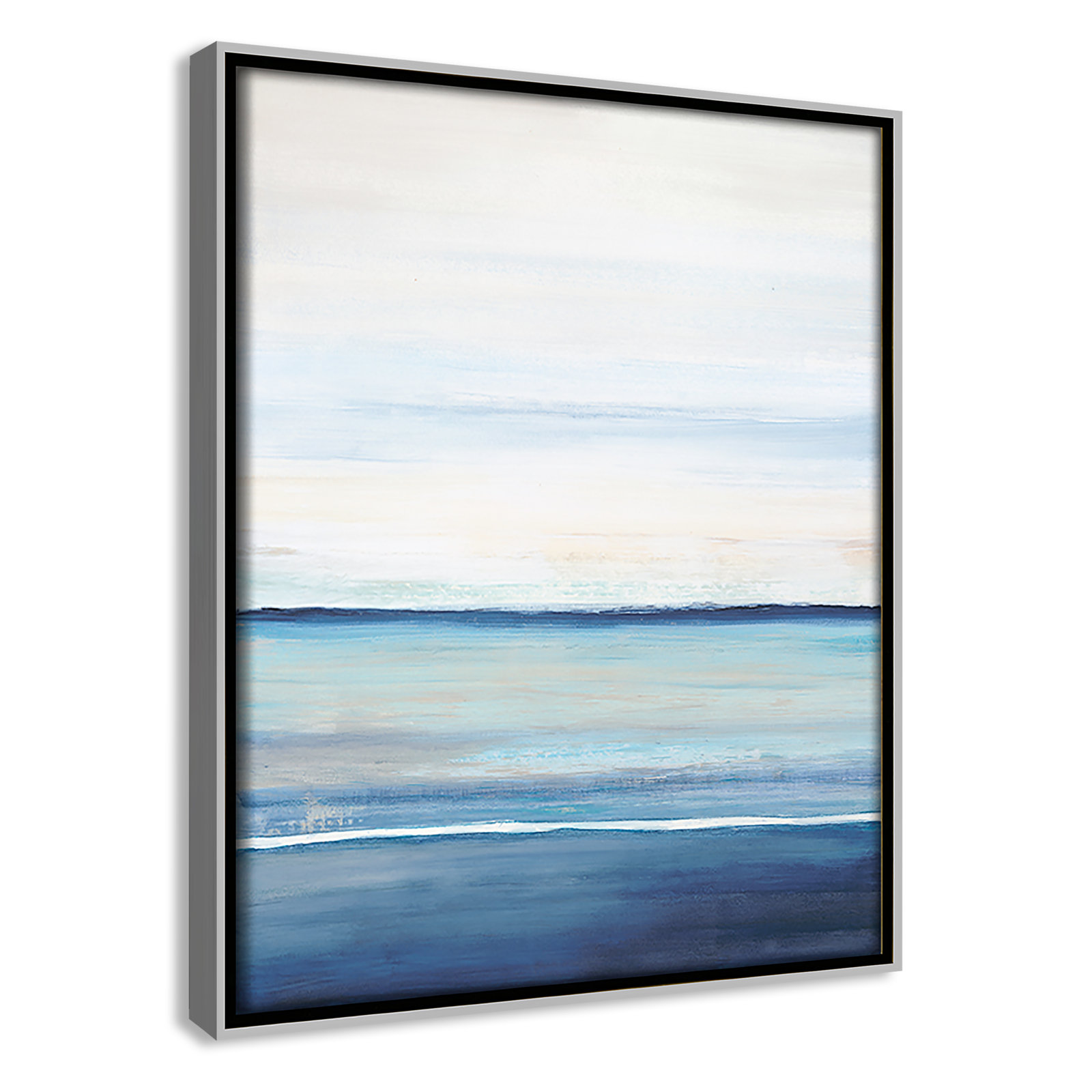Emmit "Distant Whispers" Print by Filippo Ioco, 11.5" H x 9.5" W x 2" D, Silver Framed Canvas
