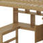 Lit mezzanine simple avec bureau et tablettes de rangement, escalier, lumières DEL, armoire-824419480