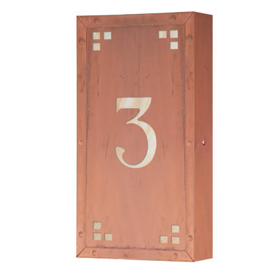 Customizable 12v Wall Address Plaque for 1-2 Numbers