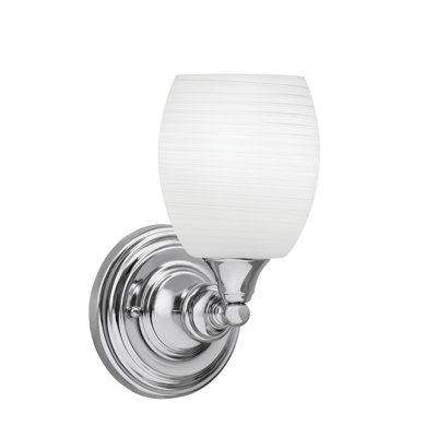 Wall Sconce With 5" Linen Glass