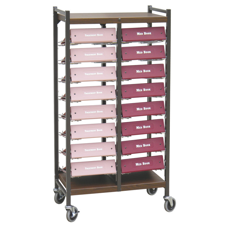 Big Beam 53.38'' H x 27.5'' W File Cart with Wheels, Woodgrain