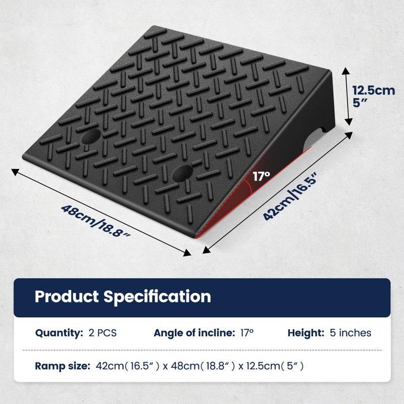 Rubber Curb Ramps（Set of 2）