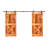 Calhome 84 in. H Barn Door with Barn Door Hardware-53905930-53905934
