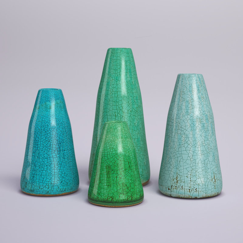 Vase de table en terre cuite Orlando, Bleu