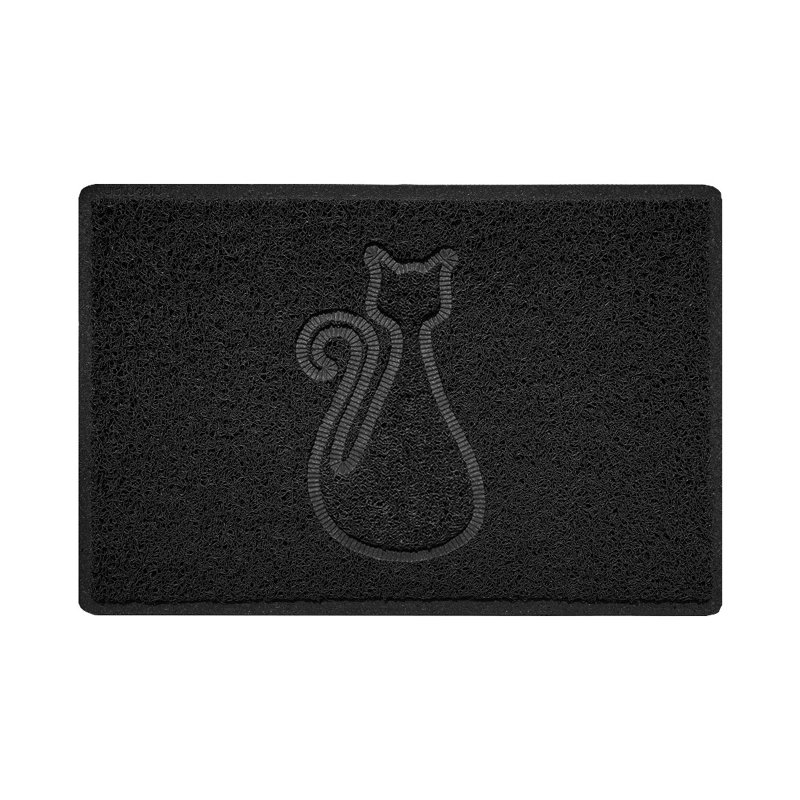 Non-Slip Indoor / Outdoor Doormat, 1.2cm H x 40cm W x 60cm L, Black