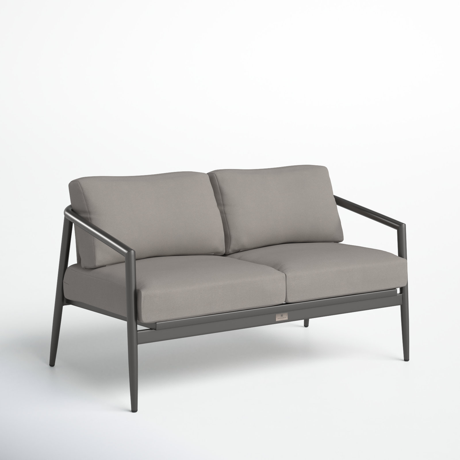 Delaine 57" Sunbrella® Patio Loveseat, Canvas Charcoal Sunbrella® Canvas, Slate