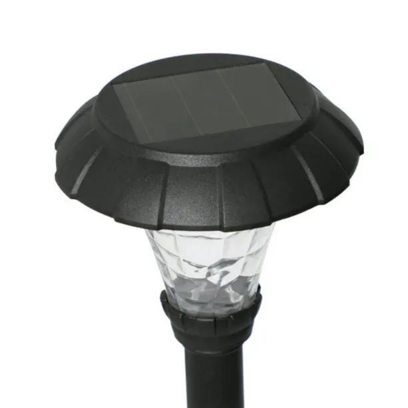 Ensemble de lumières de sentier intégrées à énergie solaire noires à DEL
