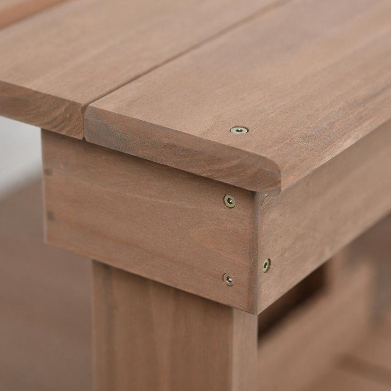 Grande table de rempotage en bois pour l'extérieur 66 ", poste de travail de jardin avec 2 tiroirs, Brown