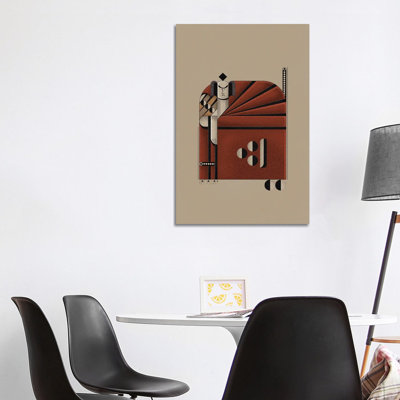 Red Samurai by John Battalgazi - Wrapped Canvas Print