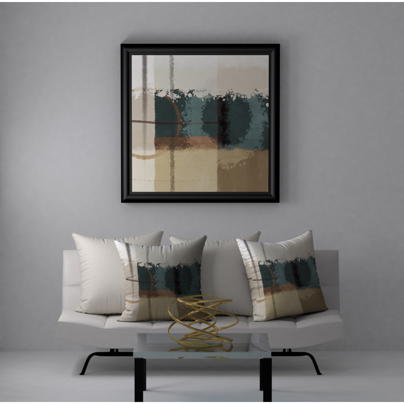 Abstract Reversible Throw Pillow, 18" x 18"