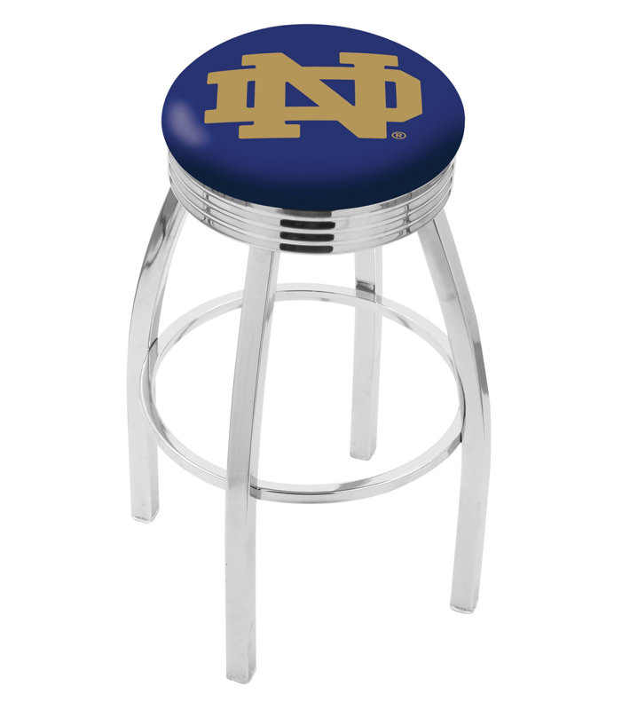 Tabouret de bar pivotant de 25 po NCAA, Notre Dame - "ND"
