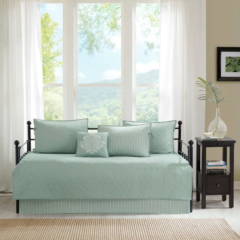 Ensemble de housse pour lit de jour réversible 6 pièces Seafoam, Twin Duvet Cover + 5 Additional Pieces, Seafoam