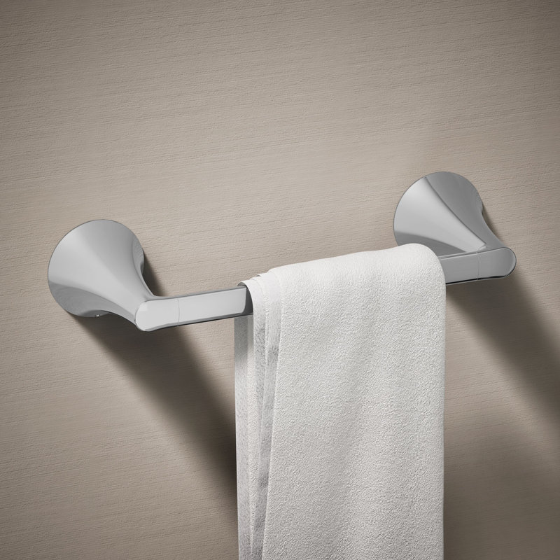 Buckley Towel Bar, 2.43" H x 11.43" L x 3.68" D, Polished Chrome
