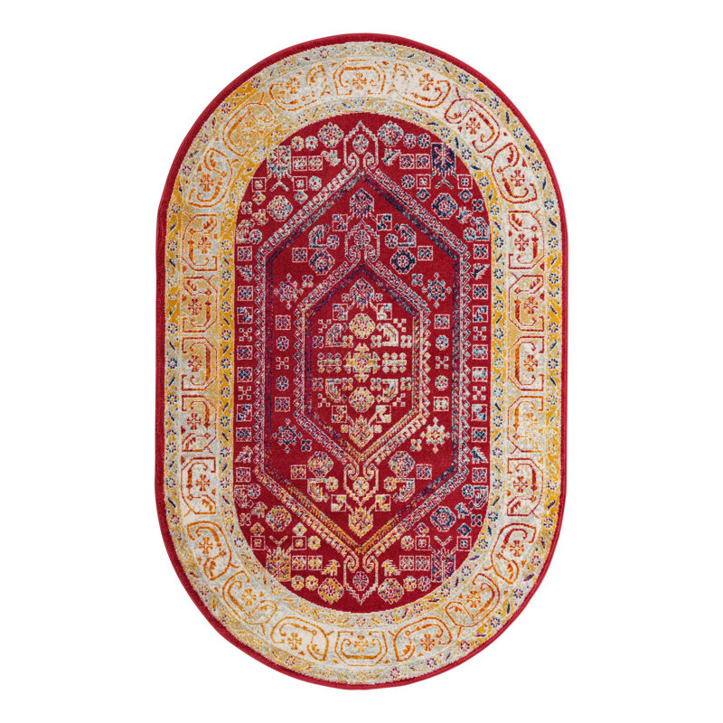 Aurelia Oriental Indoor Rug, Oval 5' x 8'