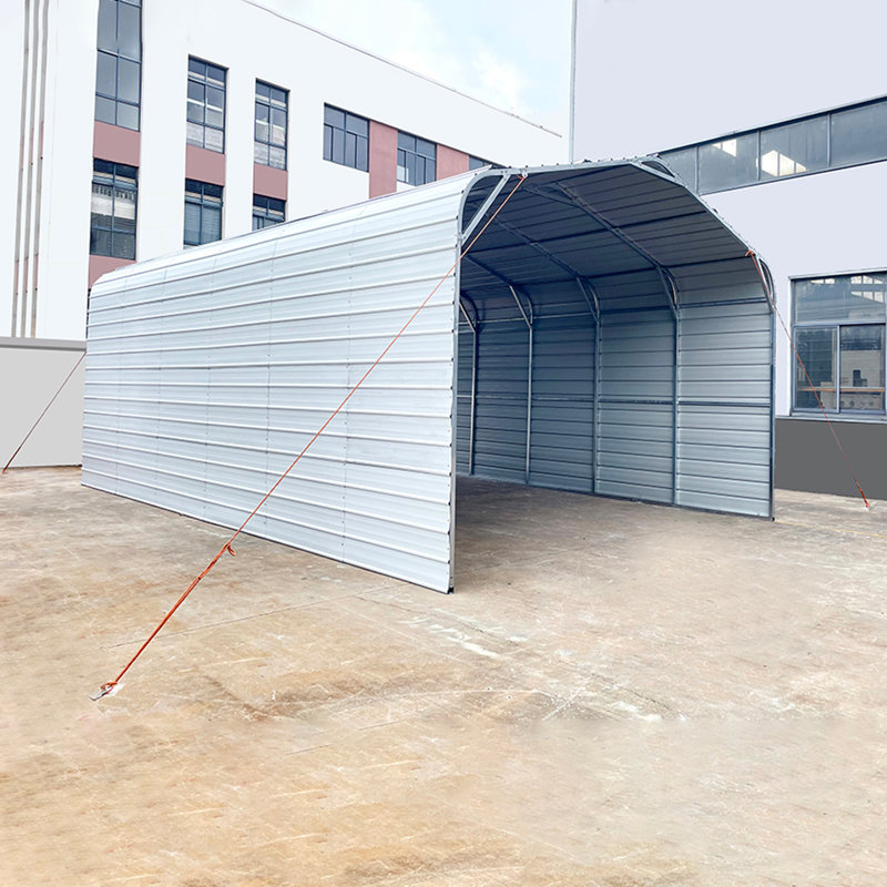 Garage en métal de 20 pi x 30 pi - Abri d'auto en acier robuste avec toit en crête de 13 pi - Le client doit avoir des capacités de déchargement, comme un chariot élévateur ou une grue
