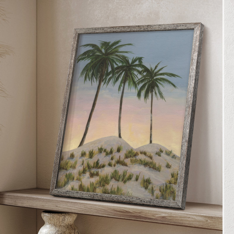 Sunrise Palms II, reproduction encadrée - bois massif 2974628, H 30 po x l 24 po