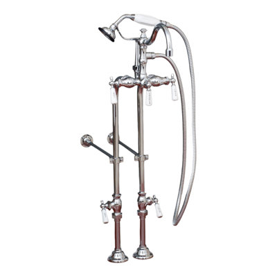 Floor Mount British Telephone Faucet with Handheld by Strom Living