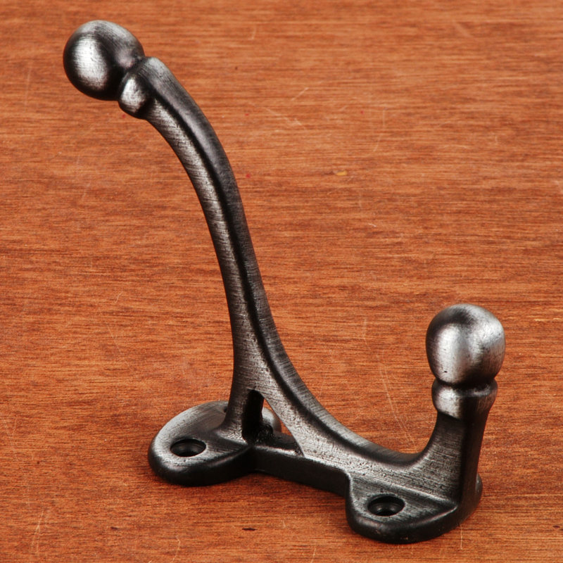 Patère double Woodward, Nickel vieilli