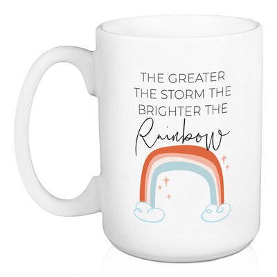 Ioannes the Greather the Storm the Brighter the Rainbow Coffee Mug -  Red Barrel Studio®, A9334F7EE4054D719A9B584F5417367B