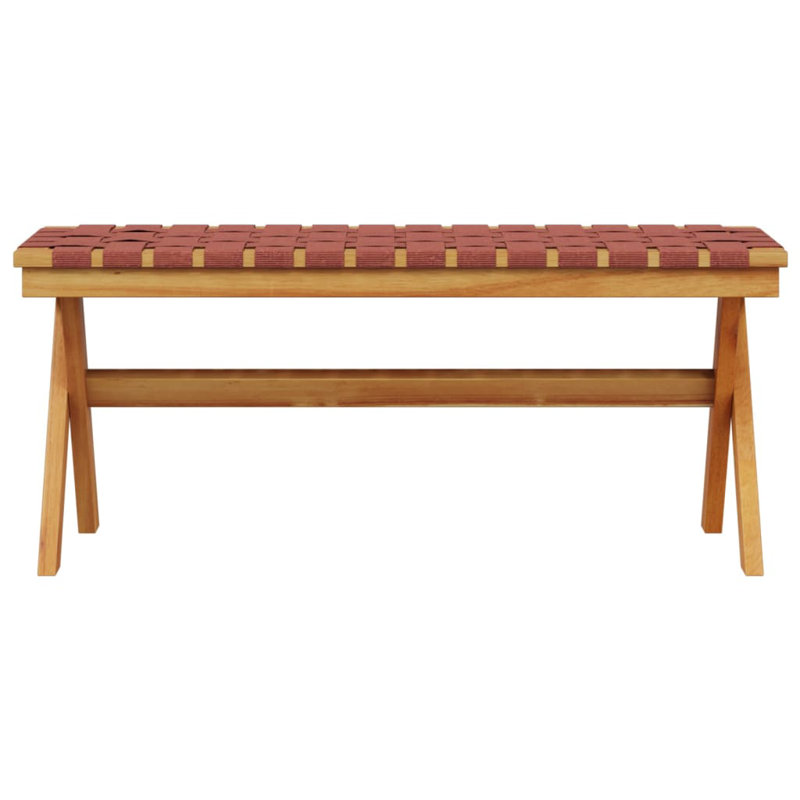 Vidaxl Garden Bench in Acacia and Fabric, Red