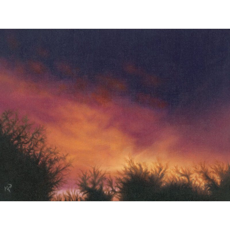 Sunset Print by KC Pollak, Wrapped Canvas, 24" H x 32" W x 1.5" D, No Mat