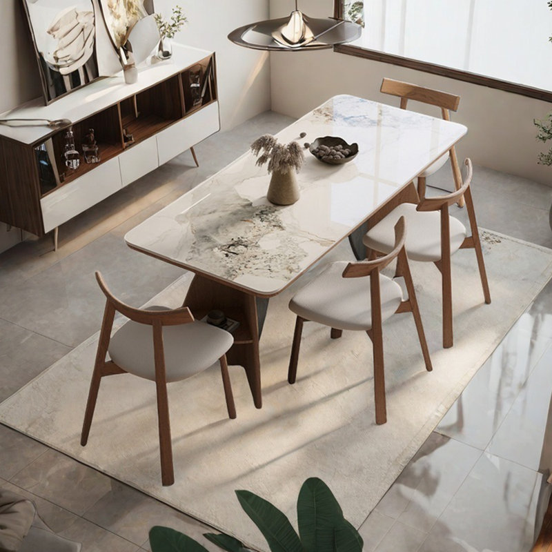 Ensemble de table de salle à manger en frêne, H 29,53 po x L 62,99 po x l 31,5 po