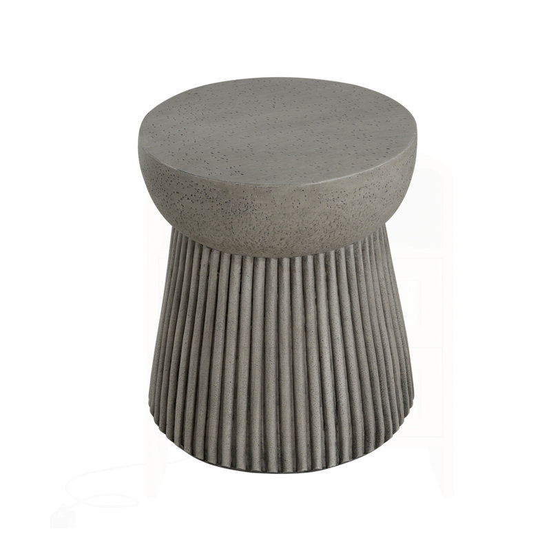 Table d'appoint d'extérieur en béton léger