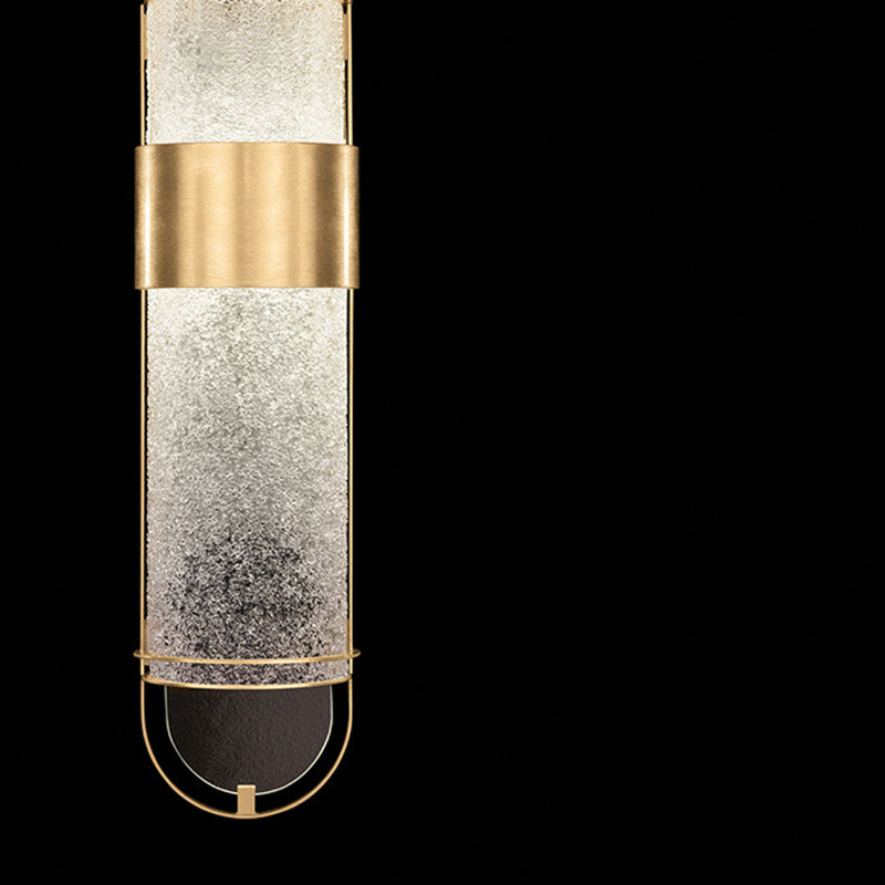 Luminaire suspendu rond BOND 8, Transparent, Or
