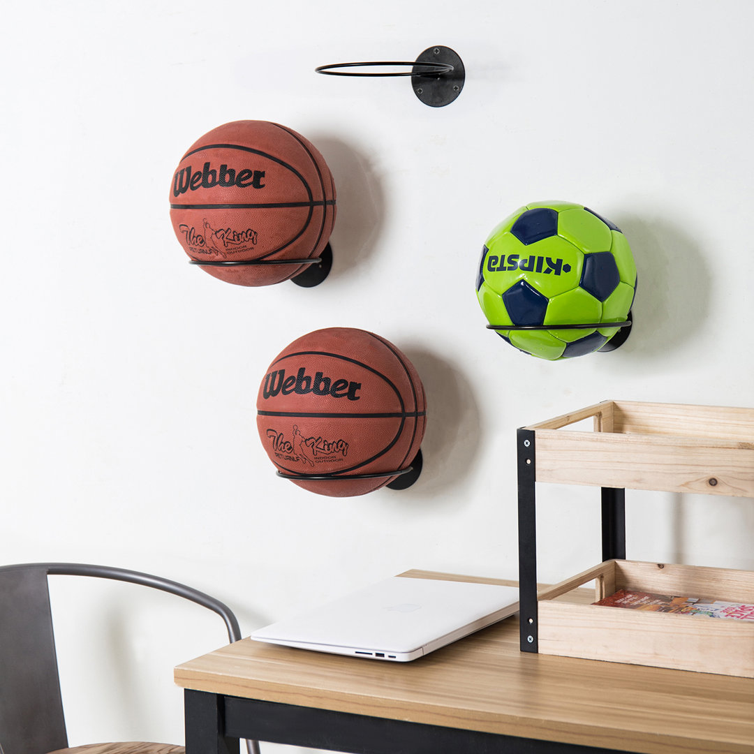 Florenza Metal Wall Mounted Multi-Use Sports Rack (Set of 4) Gracie Oaks